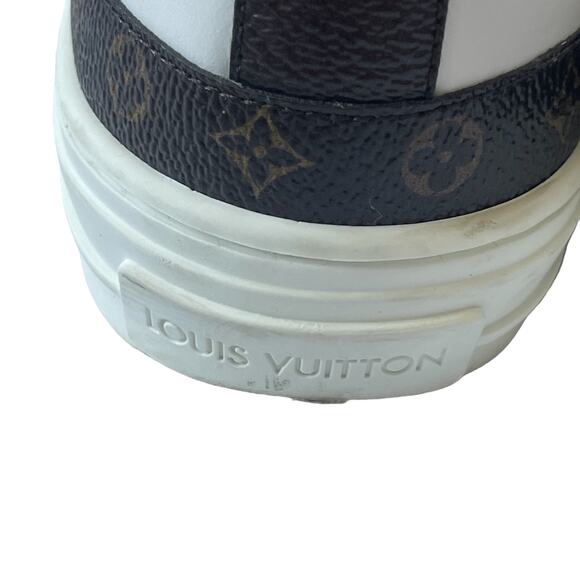 LOUIS VUITTON Monogram Womens Stellar Sneakers White Size 38 - Picture 9 of 15